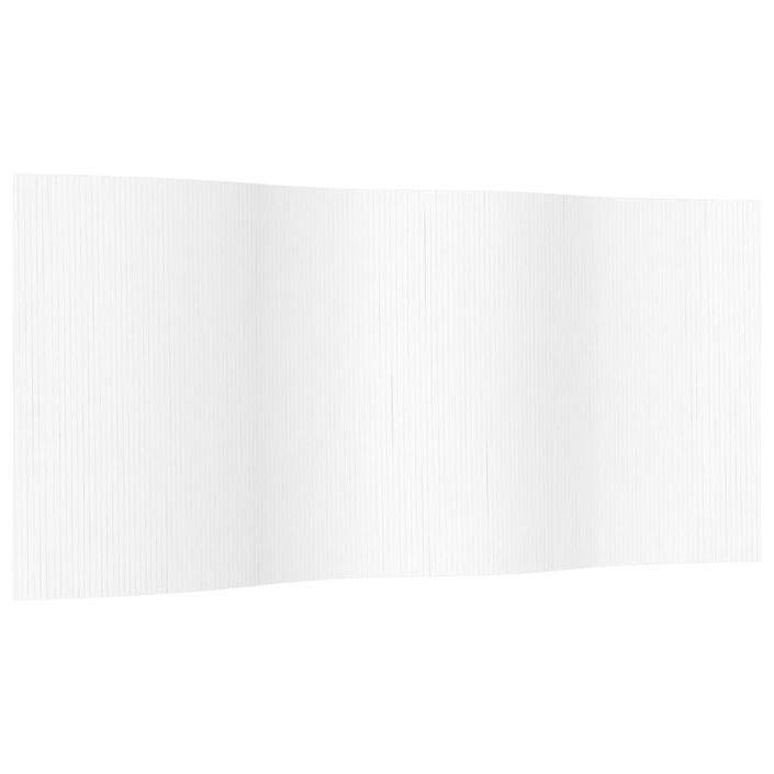 Cloison de séparation blanc 165x400 cm bambou - Photo n°2