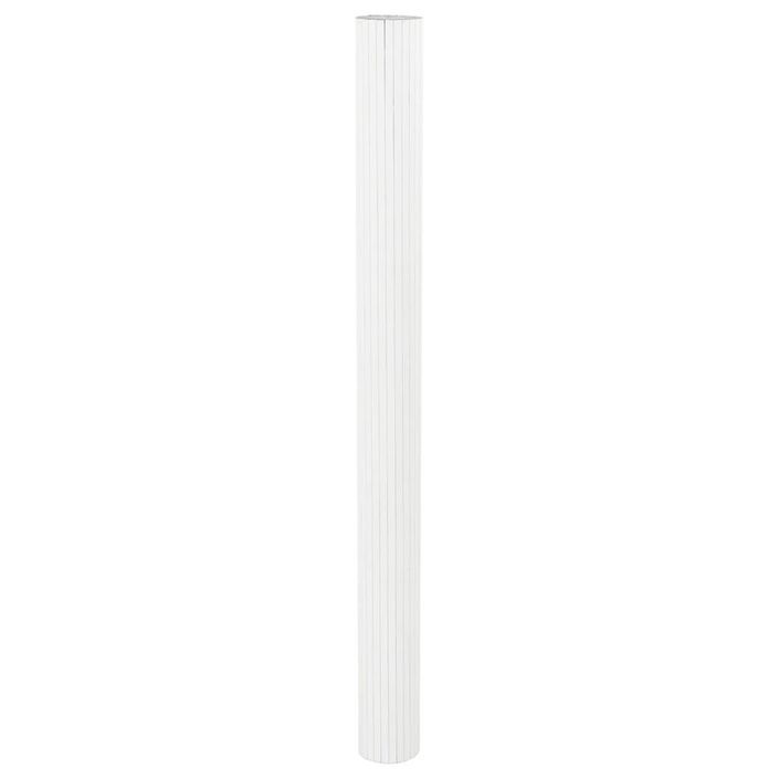 Cloison de séparation blanc 165x400 cm bambou - Photo n°4