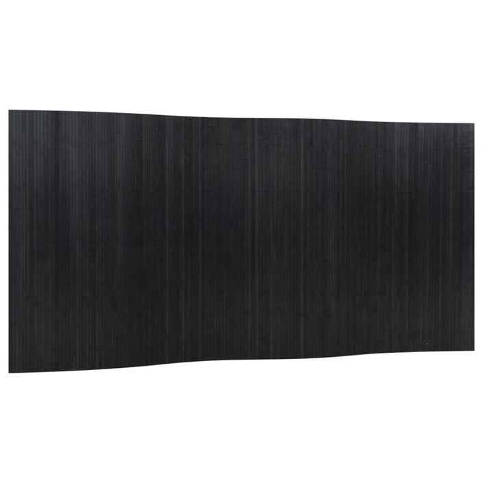 Cloison de séparation noir 165x400 cm bambou - Photo n°2