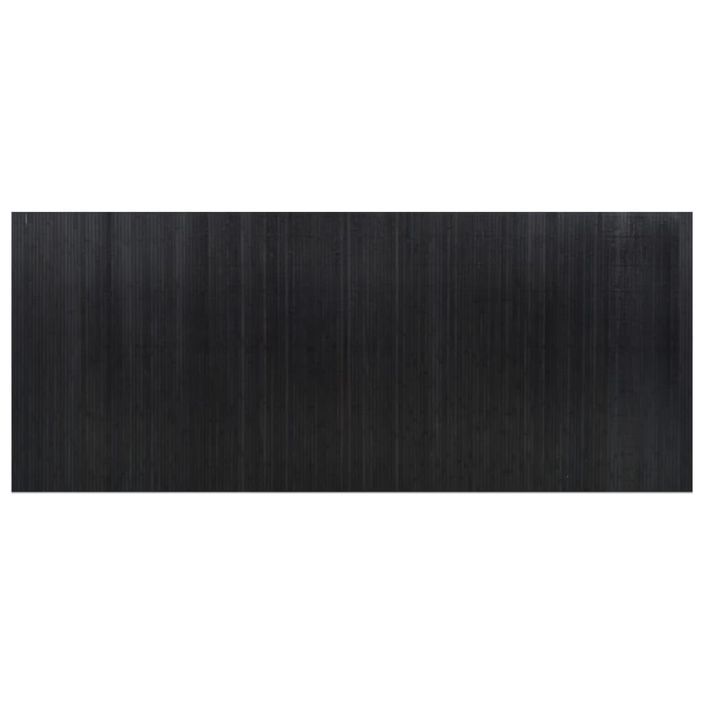 Cloison de séparation noir 165x400 cm bambou - Photo n°3