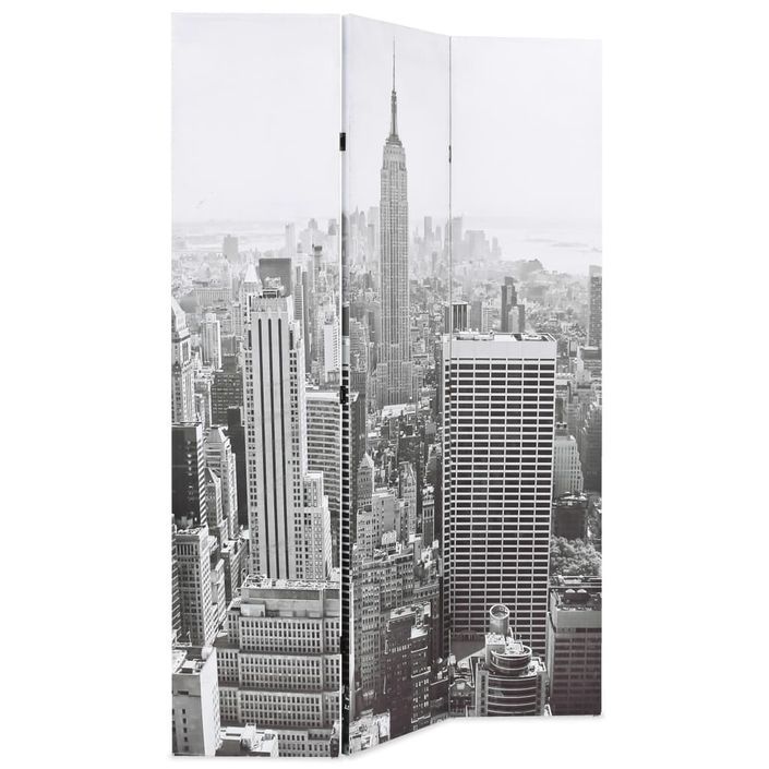 Cloison de séparation pliable 120x170 cm New York Noir et blanc - Photo n°3