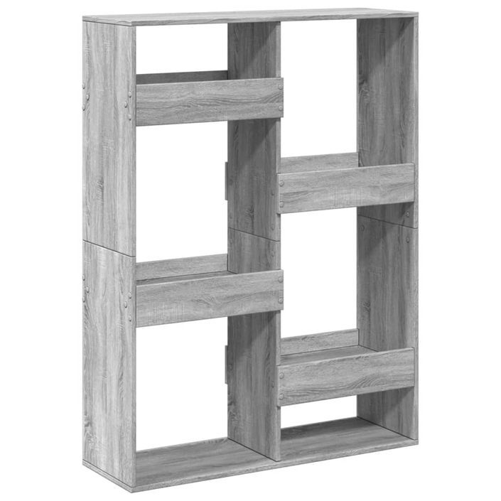 Cloison de séparation sonoma gris 100x33x135 cm bois ingénierie - Photo n°6