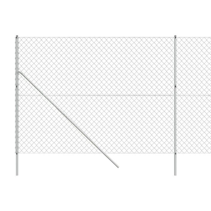 Clôture à mailles losangées argenté 2,2x10 m - Photo n°4