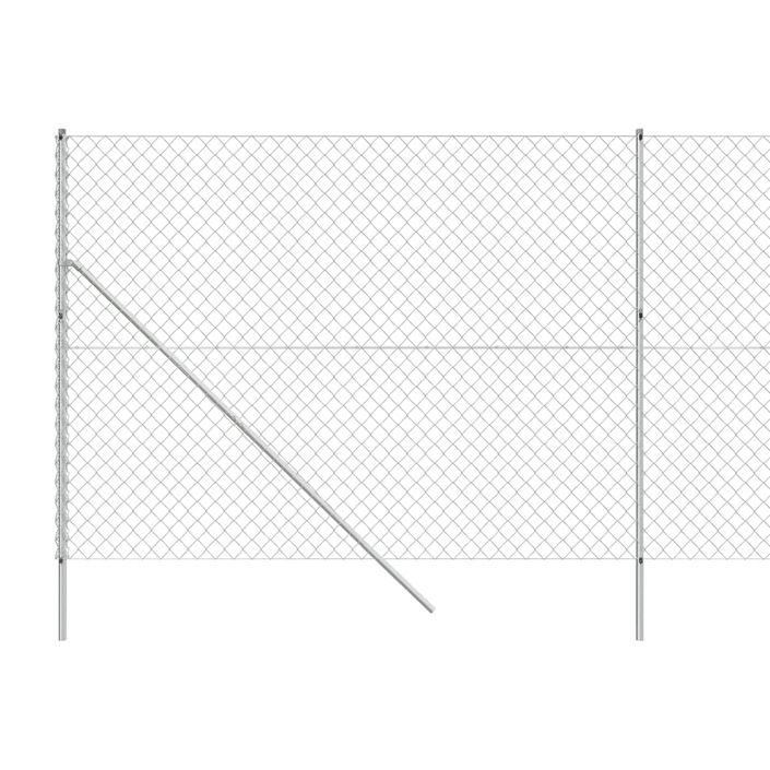 Clôture à mailles losangées argenté 2x10 m - Photo n°4