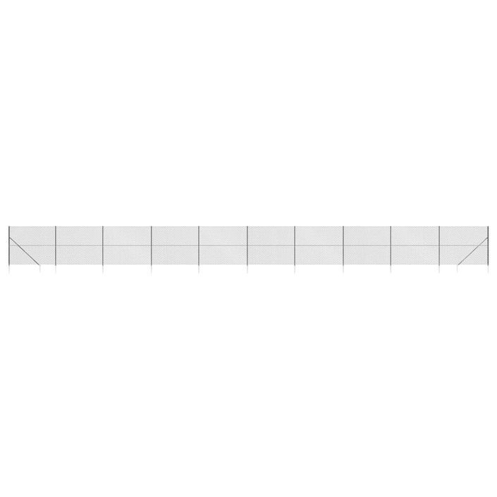 Clôture à mailles losangées avec ancrage anthracite 2,2x25 m - Photo n°2