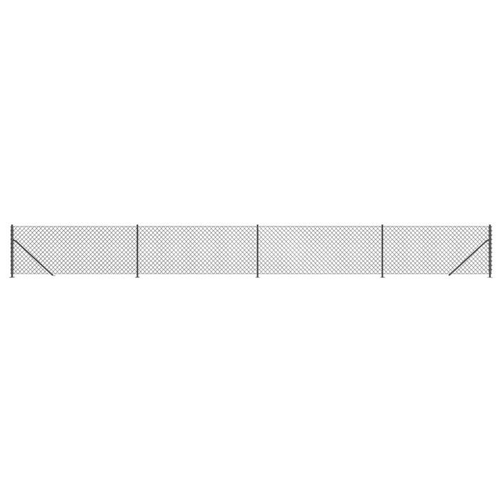 Clôture à mailles losangées avec bride anthracite 0,8x10 m - Photo n°2