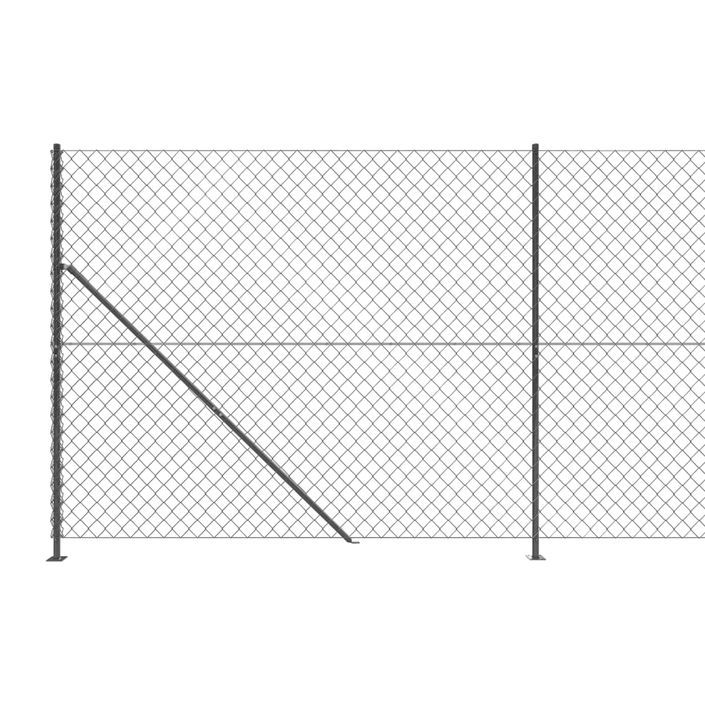 Clôture à mailles losangées avec bride anthracite 1,4x10 m - Photo n°4