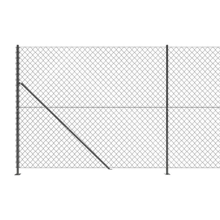 Clôture à mailles losangées avec bride anthracite 1,6x10 m - Photo n°4