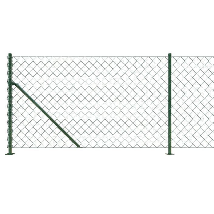 Clôture à mailles losangées avec bride vert 0,8x10 m - Photo n°4