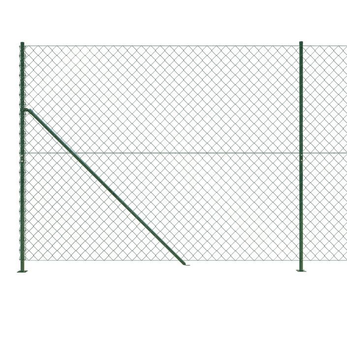 Clôture à mailles losangées avec bride vert 1,4x25 m - Photo n°4