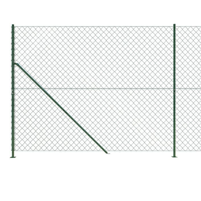 Clôture à mailles losangées avec bride vert 1,6x10 m - Photo n°4