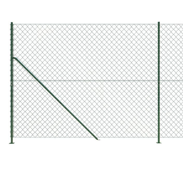 Clôture à mailles losangées avec bride vert 1,8x10 m - Photo n°4