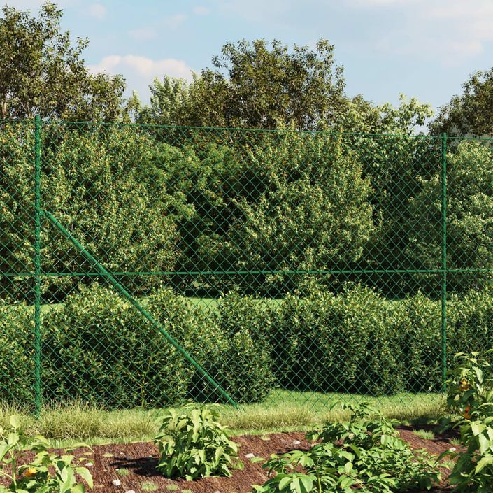 Clôture à mailles losangées avec bride vert 1,8x25 m - Photo n°1