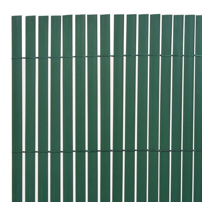 Clôture de jardin Double face PVC 90 x 300 cm Vert - Photo n°3