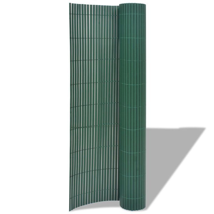 Clôture de jardin Double face PVC 90 x 500 cm Vert - Photo n°2