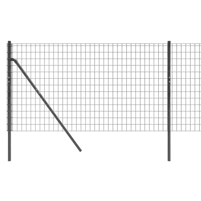 Clôture en treillis métallique anthracite 1x25m acier galvanisé - Photo n°4