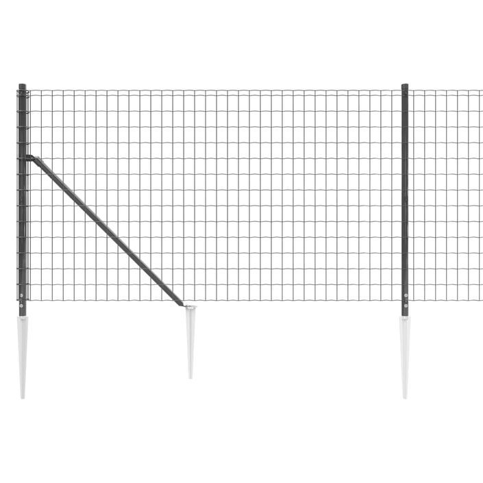 Clôture en treillis métallique et ancrage anthracite 1,1x25 m - Photo n°4