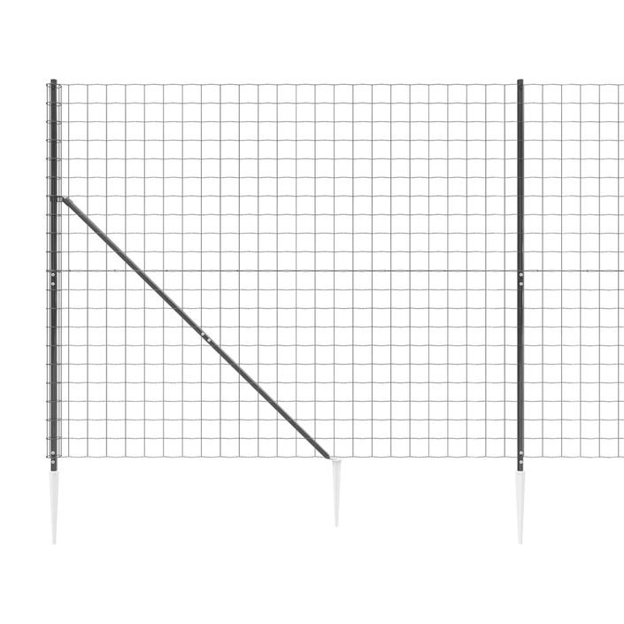 Clôture en treillis métallique et ancrage anthracite 2,2x10 m - Photo n°4