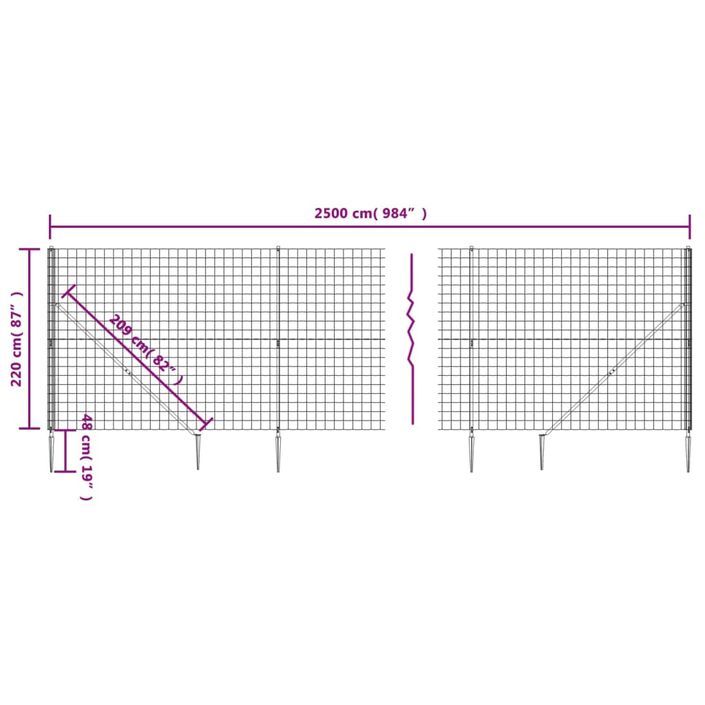 Clôture en treillis métallique et ancrage anthracite 2,2x25 m - Photo n°5