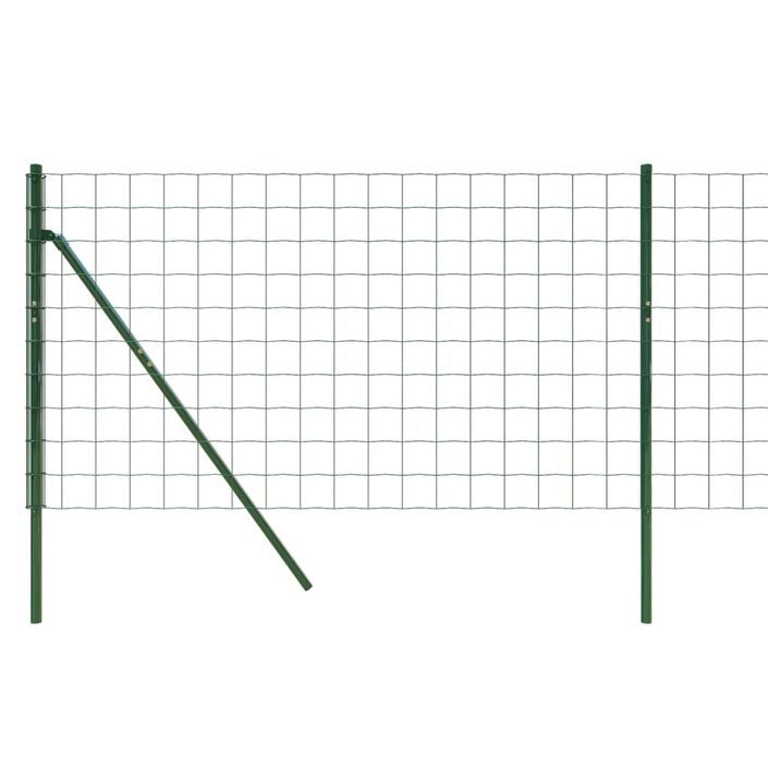 Clôture en treillis métallique vert 1,1x10 m acier galvanisé - Photo n°4