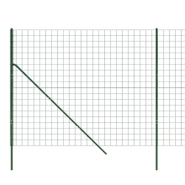 Clôture en treillis métallique vert 1,4x25 m acier galvanisé - Photo n°4