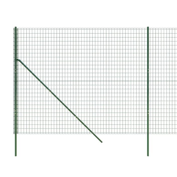 Clôture en treillis métallique vert 1,6x25 m acier galvanisé - Photo n°4