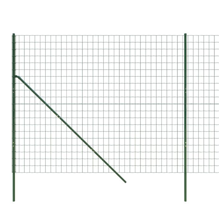 Clôture en treillis métallique vert 1,6x25 m acier galvanisé - Photo n°4