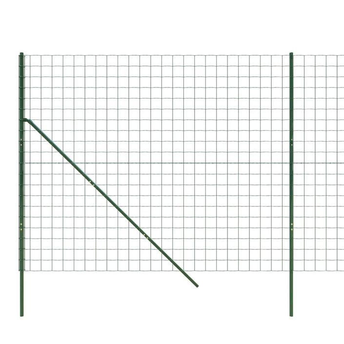 Clôture en treillis métallique vert 2,2x25 m acier galvanisé - Photo n°4