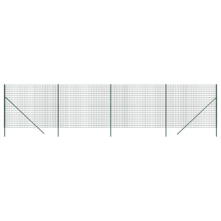 Clôture en treillis métallique vert 2x10 m acier galvanisé - Photo n°2