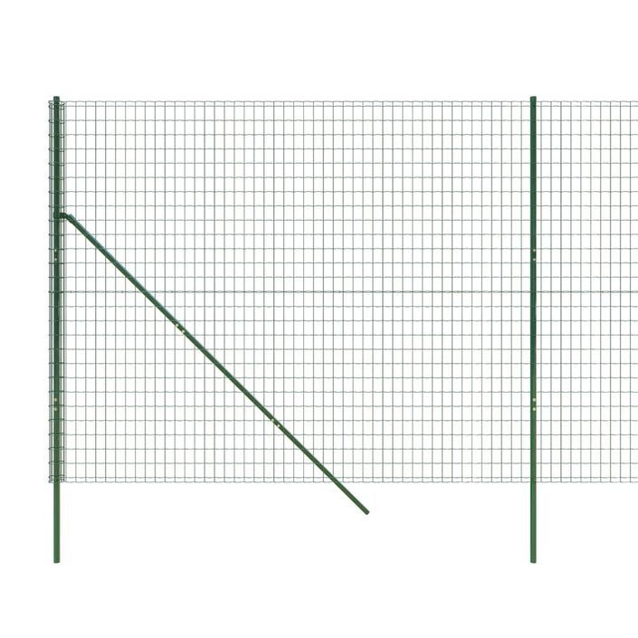 Clôture en treillis métallique vert 2x25 m acier galvanisé - Photo n°4