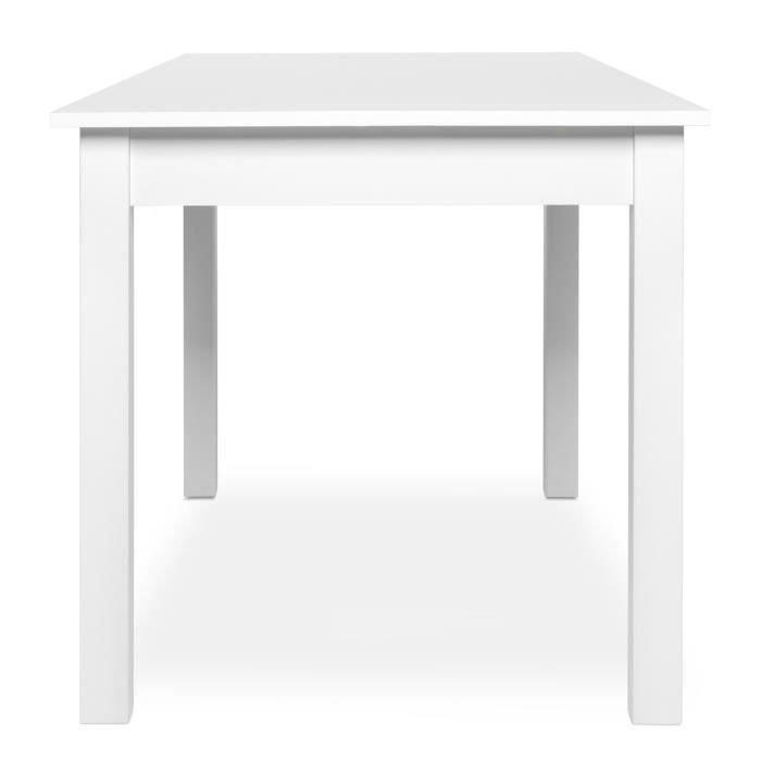 COBURG Table a manger extensible de 6 a 10 personnes classique blanc - L 137-177 x l 80 cm - Photo n°5