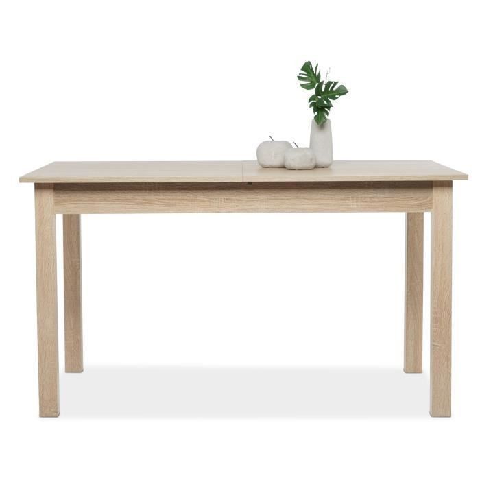 COBURG Table a manger extensible de 6 a 10 personnes classique décor chene - L 137-177 x l 80 cm - Photo n°6