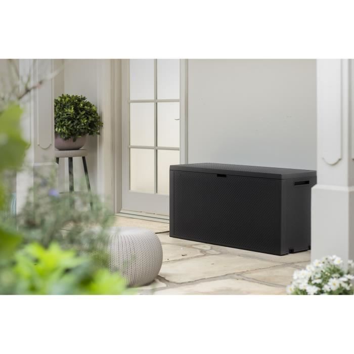 Coffre de jardin - Emily 270L anthracite - Photo n°4