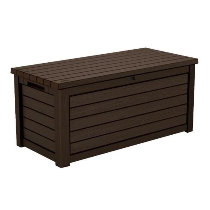 Coffre de jardin en résine NORTHWOOD Marron - 630 L - Photo n°1