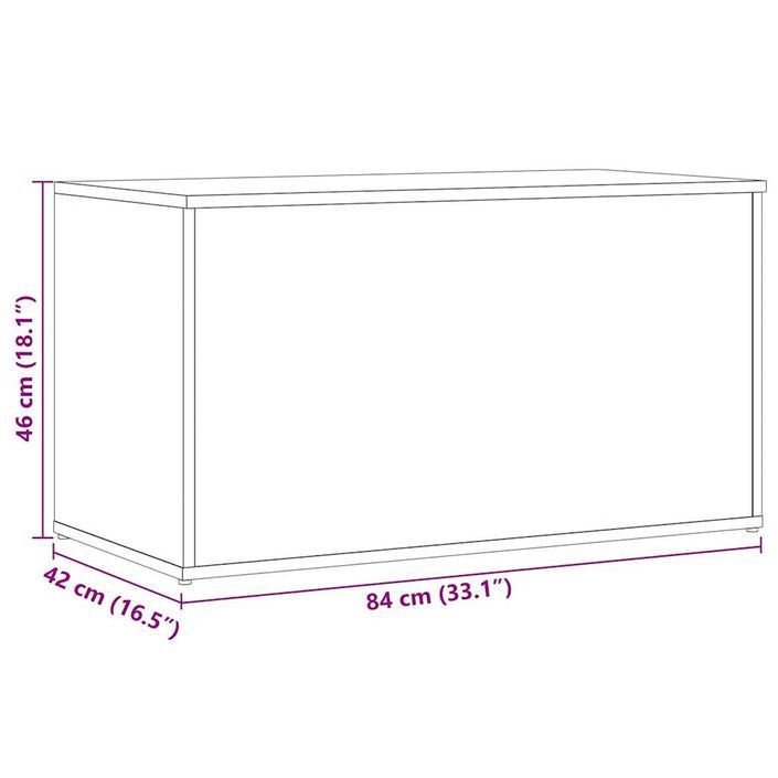 Coffre de rangement en bois Pomy L 84 x H 46 x P 42 cm – Pratique et polyvalent - Photo n°11