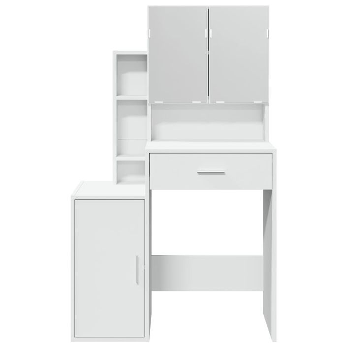 Coiffeuse avec armoire blanc 80x35x132 cm - Photo n°5