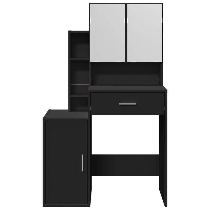 Coiffeuse avec armoire noir 80x35x132 cm - Photo n°5