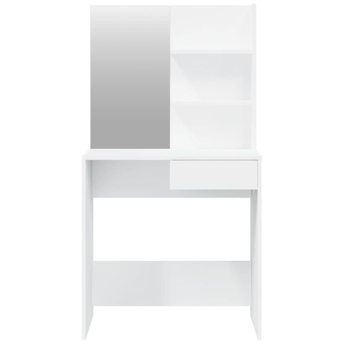 Coiffeuse avec miroir Blanc 74,5x40x141 cm - Photo n°6