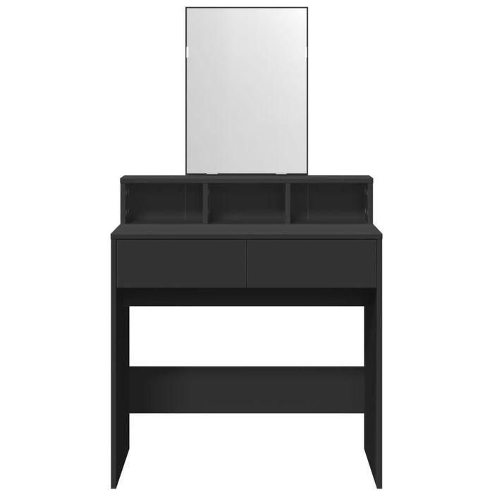 Coiffeuse avec miroir noir 80x41x144,5 cm - Photo n°4