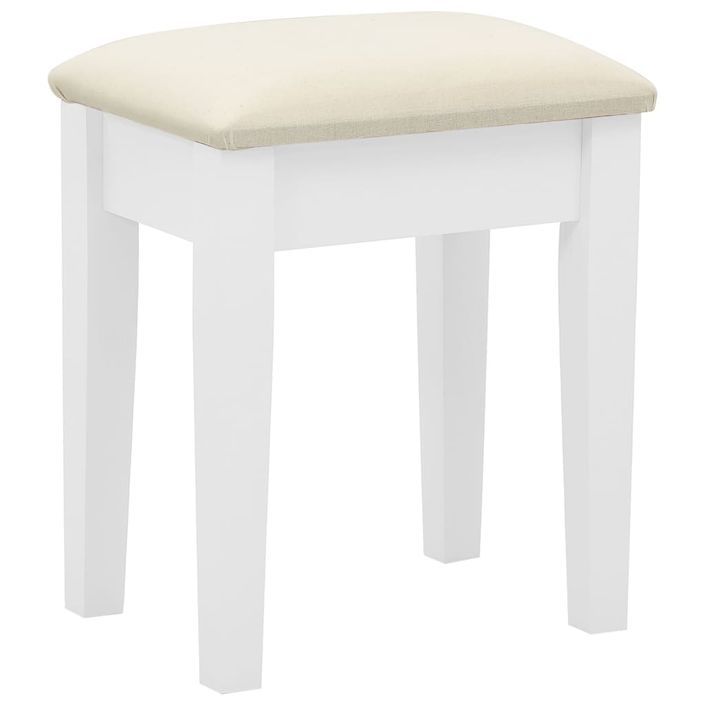 Coiffeuse et tabouret Blanc 65x36x128 cm Bois de paulownia MDF - Photo n°9