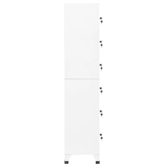 Colonne de rangement en acier Koface 38 cm – 6 casiers avec fermeture à clé - Photo n°12