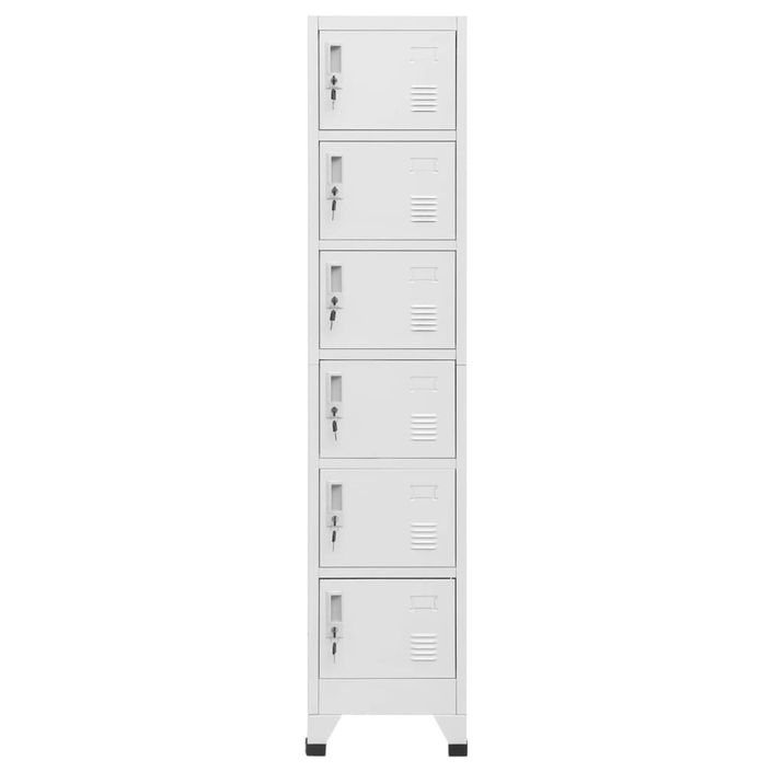 Colonne de rangement en acier Koface 38 cm – 6 casiers avec fermeture à clé - Photo n°2