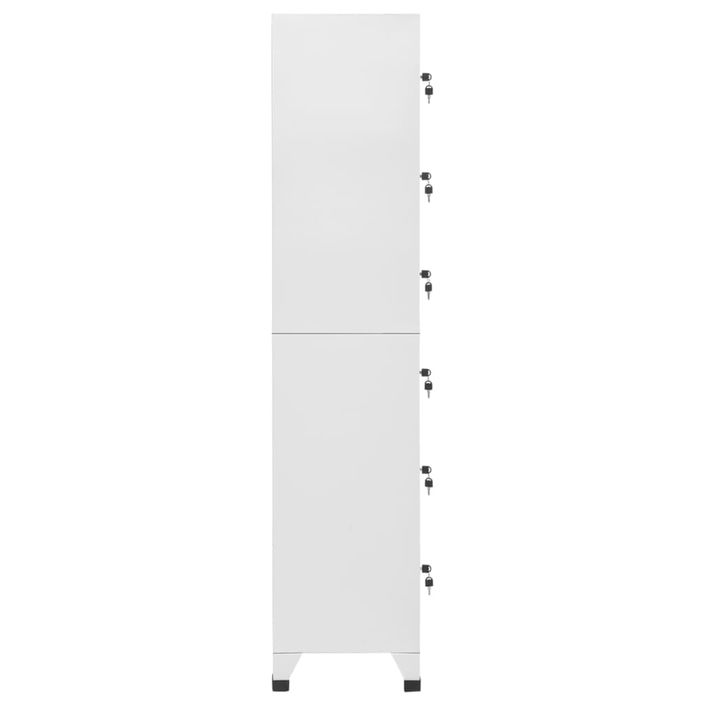 Colonne de rangement en acier Koface 38 cm – 6 casiers avec fermeture à clé - Photo n°3