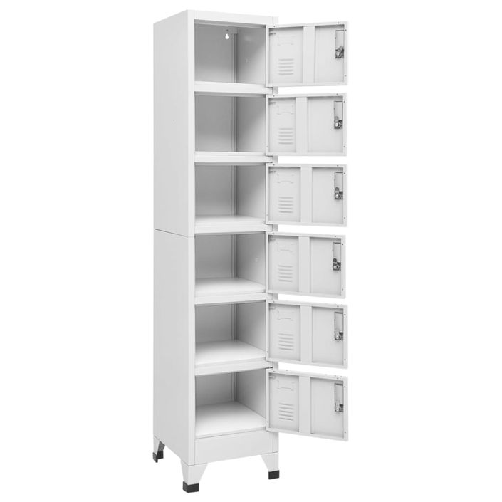 Colonne de rangement en acier Koface 38 cm – 6 casiers avec fermeture à clé - Photo n°5