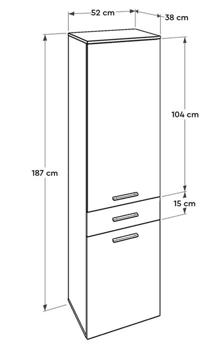 Colonne de rangement polyvalente blanche Lika 52 cm - Photo n°13