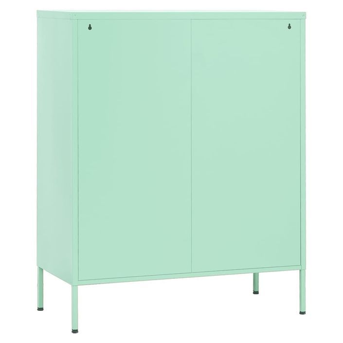 Commode 2 portes avec grillage Klako 80 cm - Acier mat - Photo n°7