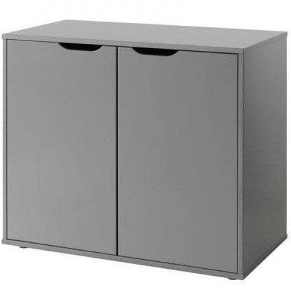 Commode 2 portes pin massif gris Pinie - Photo n°1
