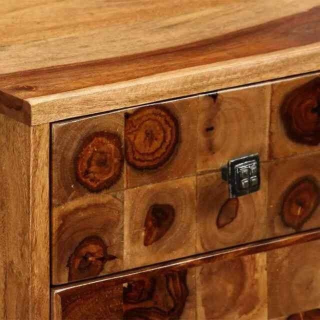 Commode 2 tiroirs 2 portes bois massif de sesham Balima - Photo n°3