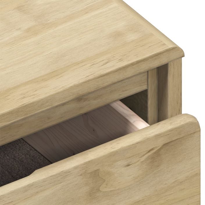 Commode 6 tiroirs en bois de pin couleur chêne 111 cm - Élégance et fonctionnalité pour votre intérieur - Photo n°4