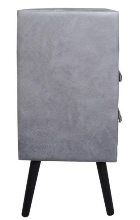 Commode 6 tiroirs simili cuir gris Patio - Photo n°3